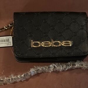 NWT be be black CELIA monogram FLAP CROSSBODY  Bag